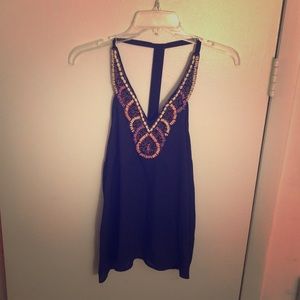 Beaded summer fashion top